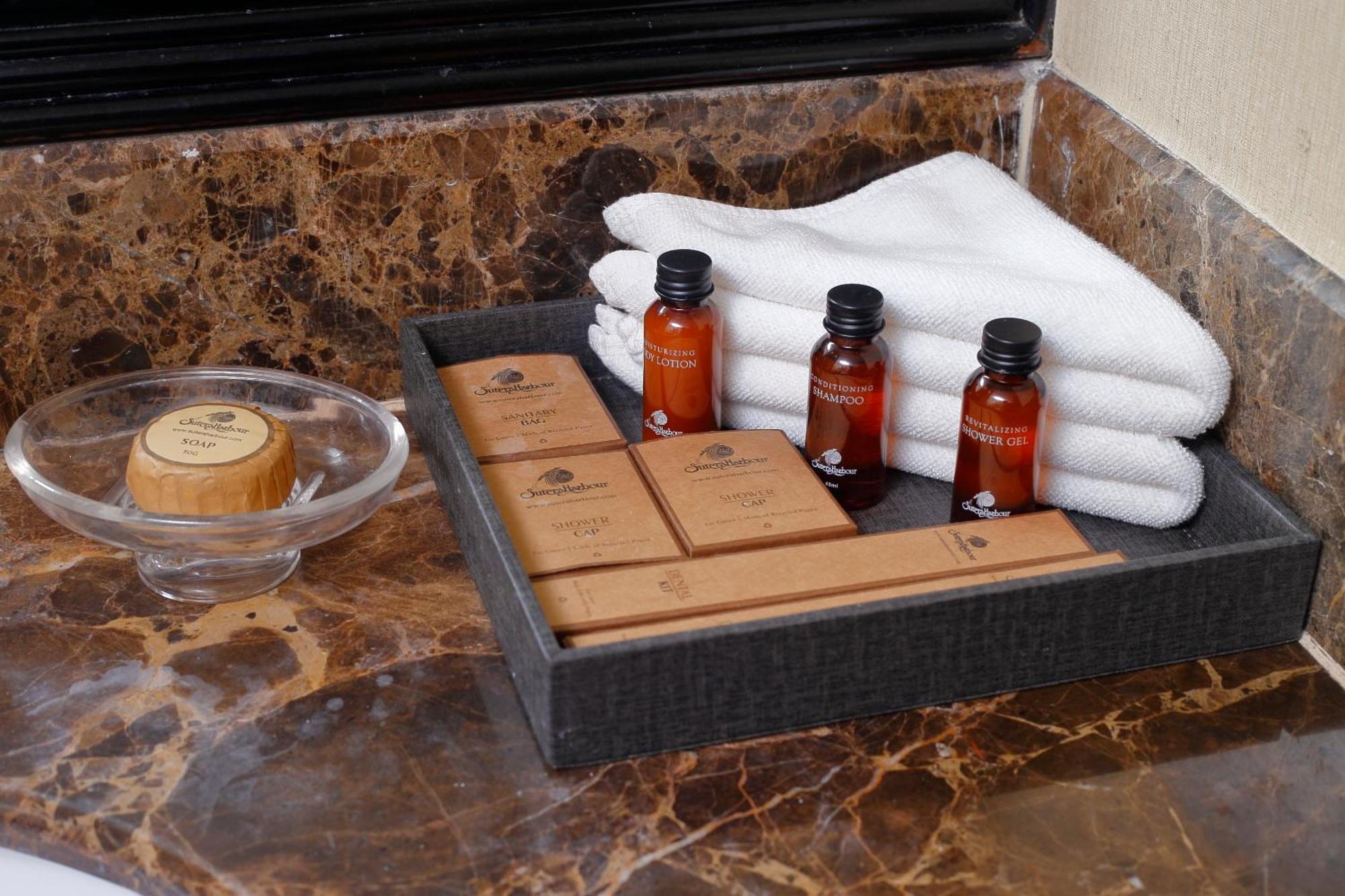 The Pacific Sutera Hotel Kota Kinabalu Exterior photo A selection of toiletries in a hotel bathroom